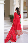 WEDDING SPECIAL RED ANARKALI GOWN SET
