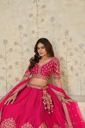 HOT PINK BRIDAL ENSEMBLE WITH INTRICATE ELEPHANT MOTIFS – ROYAL HERITAGE LOOK