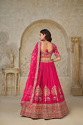 HOT PINK BRIDAL ENSEMBLE WITH INTRICATE ELEPHANT MOTIFS – ROYAL HERITAGE LOOK