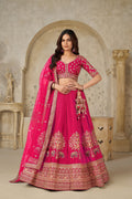 HOT PINK BRIDAL ENSEMBLE WITH INTRICATE ELEPHANT MOTIFS – ROYAL HERITAGE LOOK