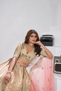 DESIGNER CREAM RAW SILK LEHENGA – FESTIVE GLAM COLLECTION