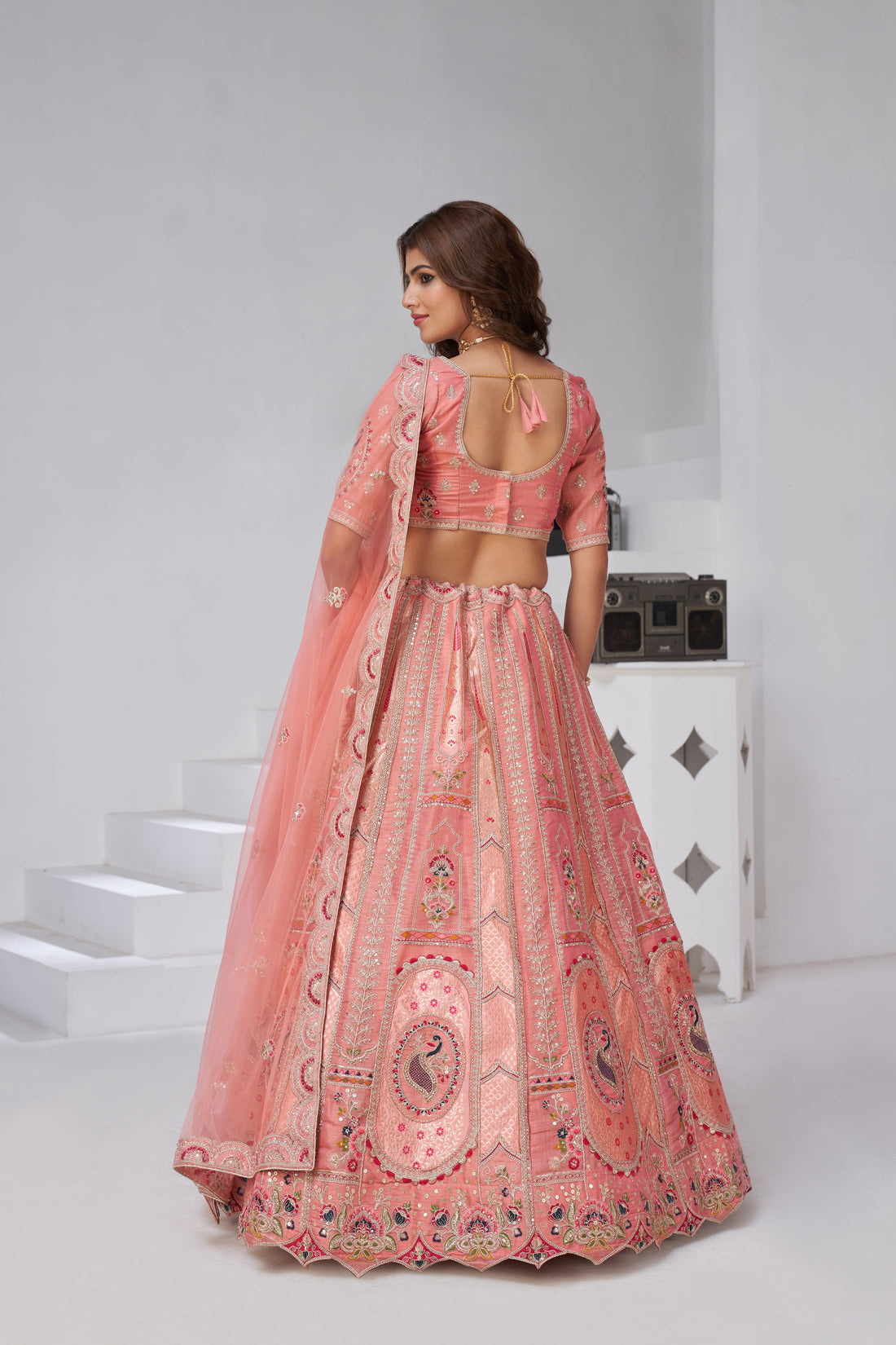 PINK PERFECTION RAW SILK BRIDAL LEHENGA – PREMIUM WEDDING WEAR