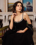 JET BLACK ANARKALI SUIT SET OF 3