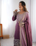 WILD PLUM COLOR GRACEFUL DUAL SHADED SHARARA SETS