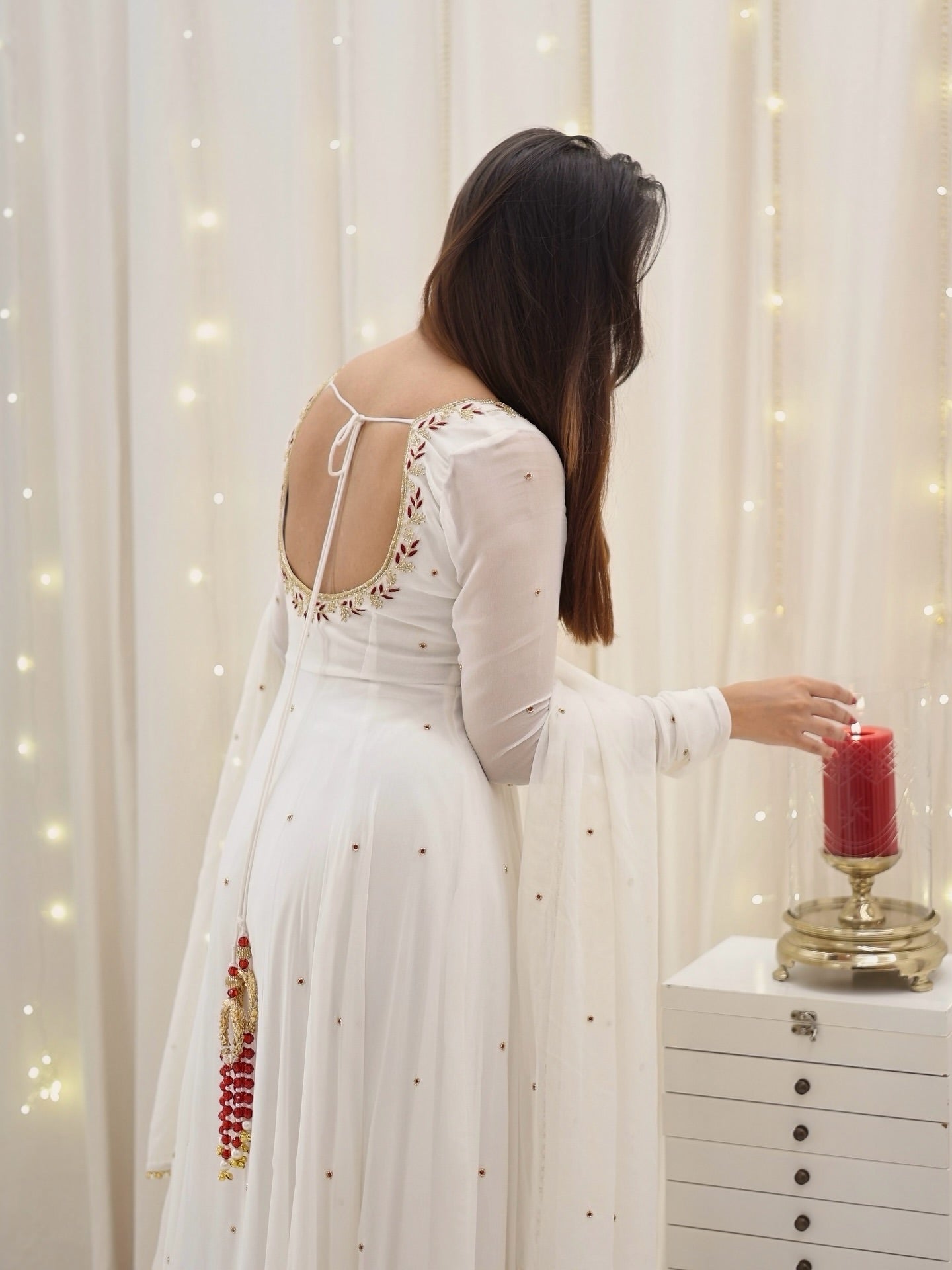 HEAVENLY APSARA ANARKALI SUIT SET OF 3