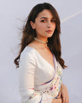 ALIA BHATT INSPIRED BOLLYWOOD PRINTED SATIN SILK SAREE
