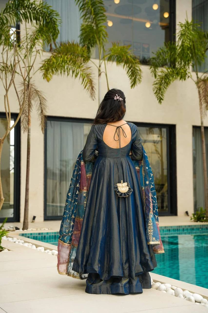 NOOR SERENITY TWILL NET SILK SUIT SET OF 3