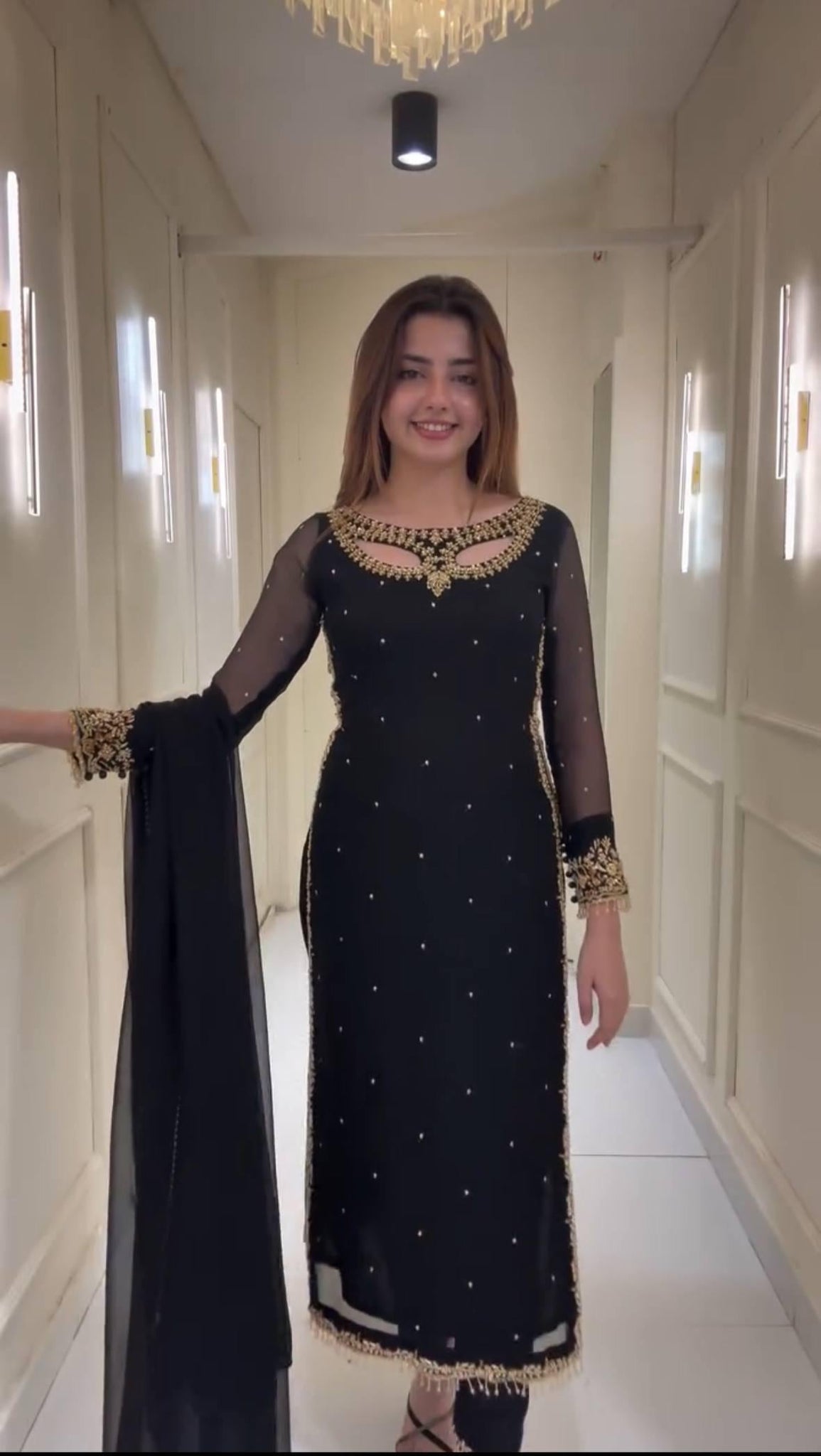 TRENDING FESTIVE COLLECTION KURTI, PENT & DUPATTA SET WITH EMBROIDERY WORK