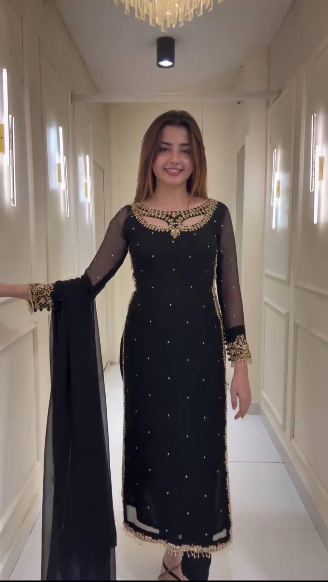 TRENDING FESTIVE COLLECTION KURTI, PENT & DUPATTA SET WITH EMBROIDERY WORK