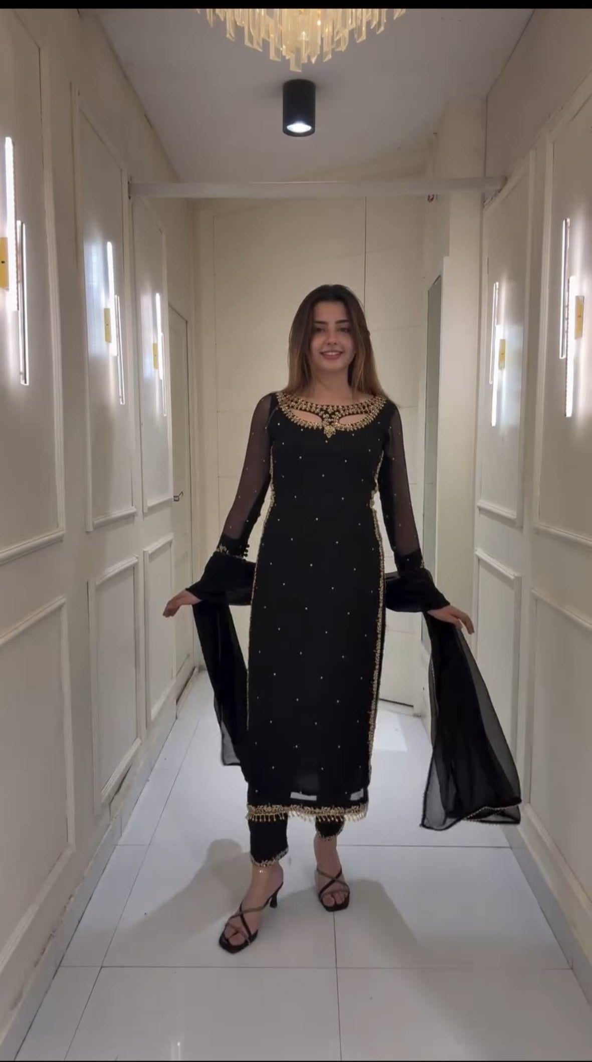 TRENDING FESTIVE COLLECTION KURTI, PENT & DUPATTA SET WITH EMBROIDERY WORK