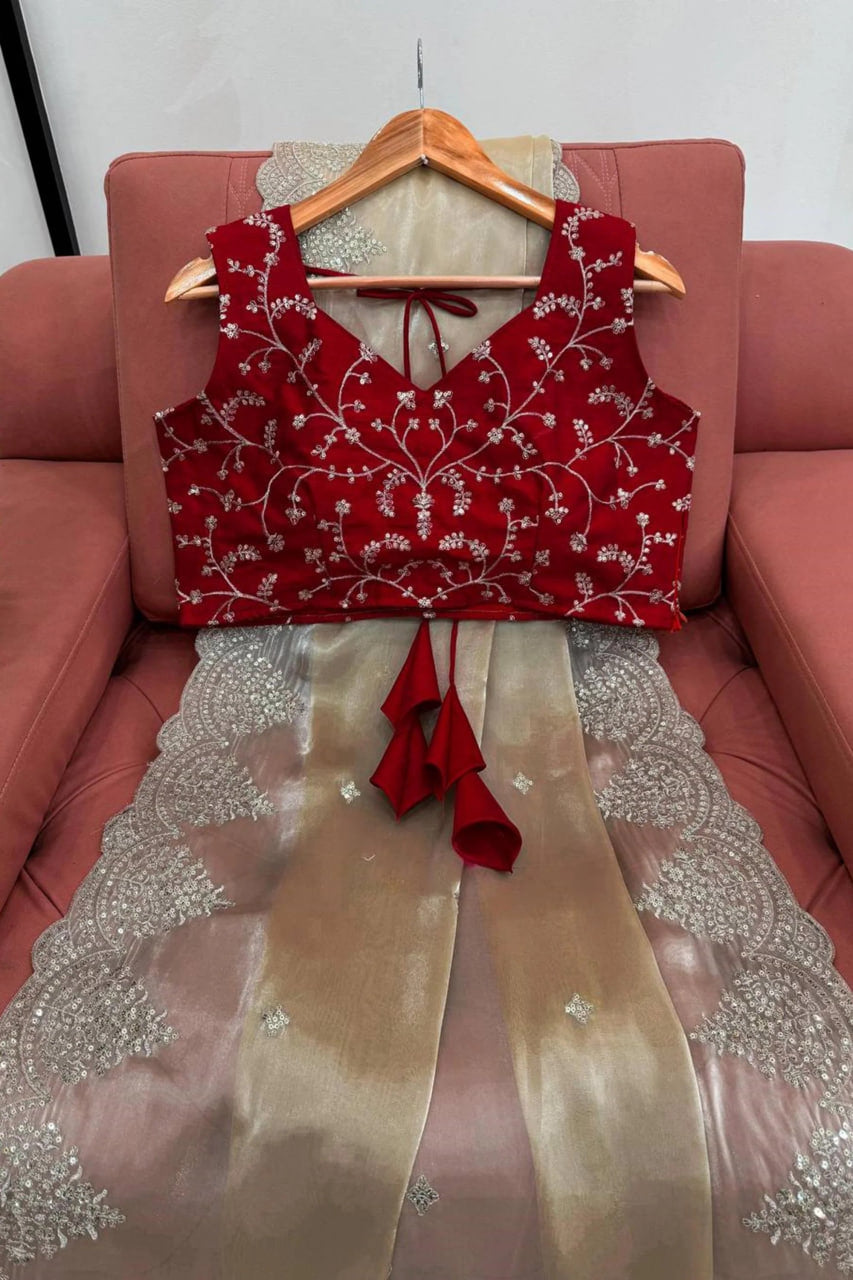 ELEGANT DESIGNER SAREE FOR WEDDINGS AND FESTIVE OCCASIONS