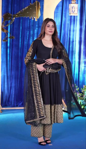 TIANA PREMIUM BLACK ANARKALI SUIT SET – ROYAL & ELEGANT