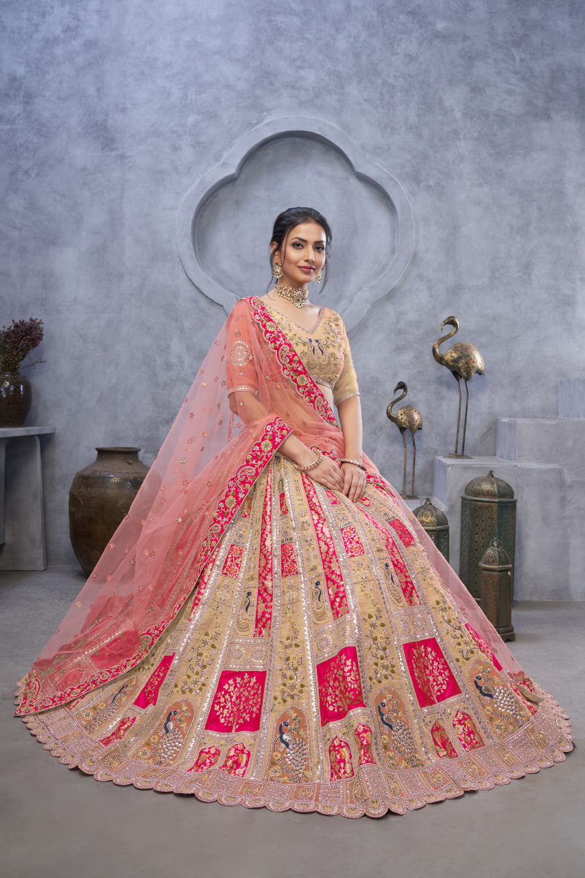 RADIANT MAGENTA (RANI) BRIDAL SILK LEHENGA – BOLD ELEGANCE FOR THE MODERN BRIDE