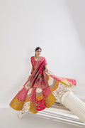 DESIGNER MULTICOLOR BANARASI BRIDAL LEHENGA WITH MOSAIC SCALLOP WORK