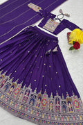 ROYAL BLUE VICHITRA LEHENGA CHOLI SET