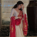 DESIGNER AND ELEGANCE GOWN IN THREE PIECE WITH PRINTED BANDHNI DUPATTA