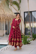 SUNEHRI MAROON SUIT SET – ELEGANT FESTIVE WEAR