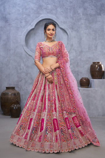 RADIANT MAGENTA (PURPLE) BRIDAL SILK LEHENGA – BOLD ELEGANCE FOR THE MODERN BRIDE