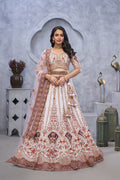 BRIDAL LIGHT PURPLE LEHENGA WITH ZARI PAISLEY EMBROIDERY, SILK PATCHES & REGAL PEACOCK MOTIFS