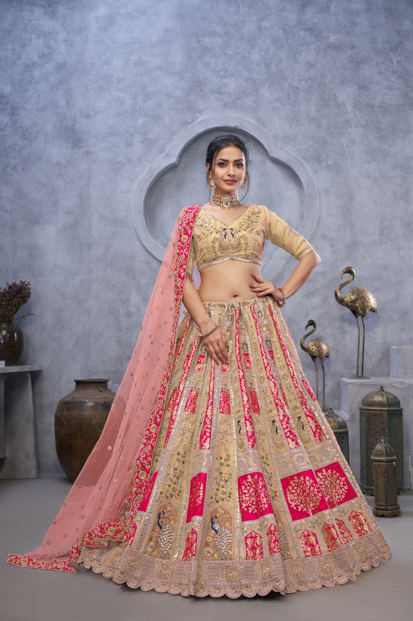 RADIANT MAGENTA (RANI) BRIDAL SILK LEHENGA – BOLD ELEGANCE FOR THE MODERN BRIDE
