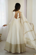 WHITE BOLLYWOOD STYLE ANARKALI SUIT