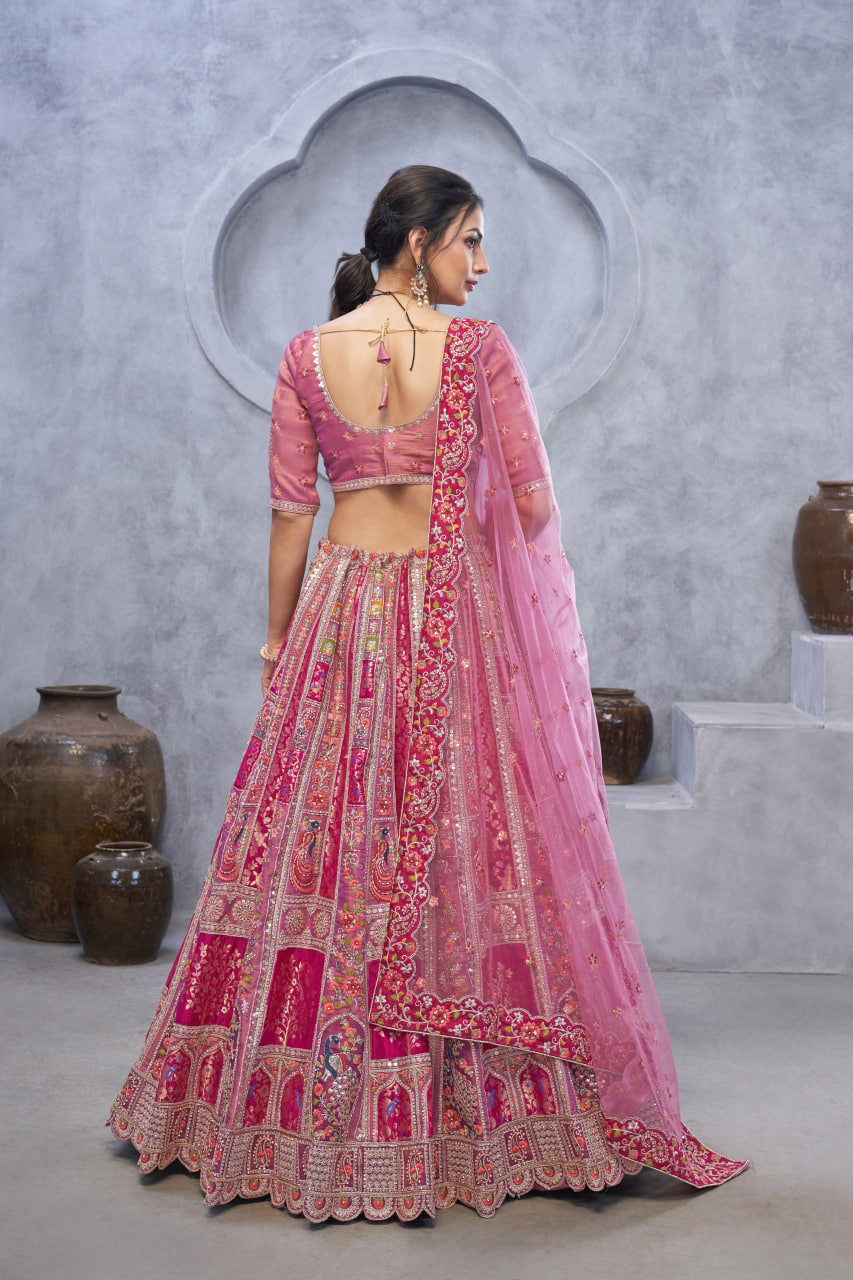 RADIANT MAGENTA (PURPLE) BRIDAL SILK LEHENGA – BOLD ELEGANCE FOR THE MODERN BRIDE