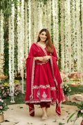 RED WEDDING WEAR HEAVY EMBROIDERED ANARKALI SUIT