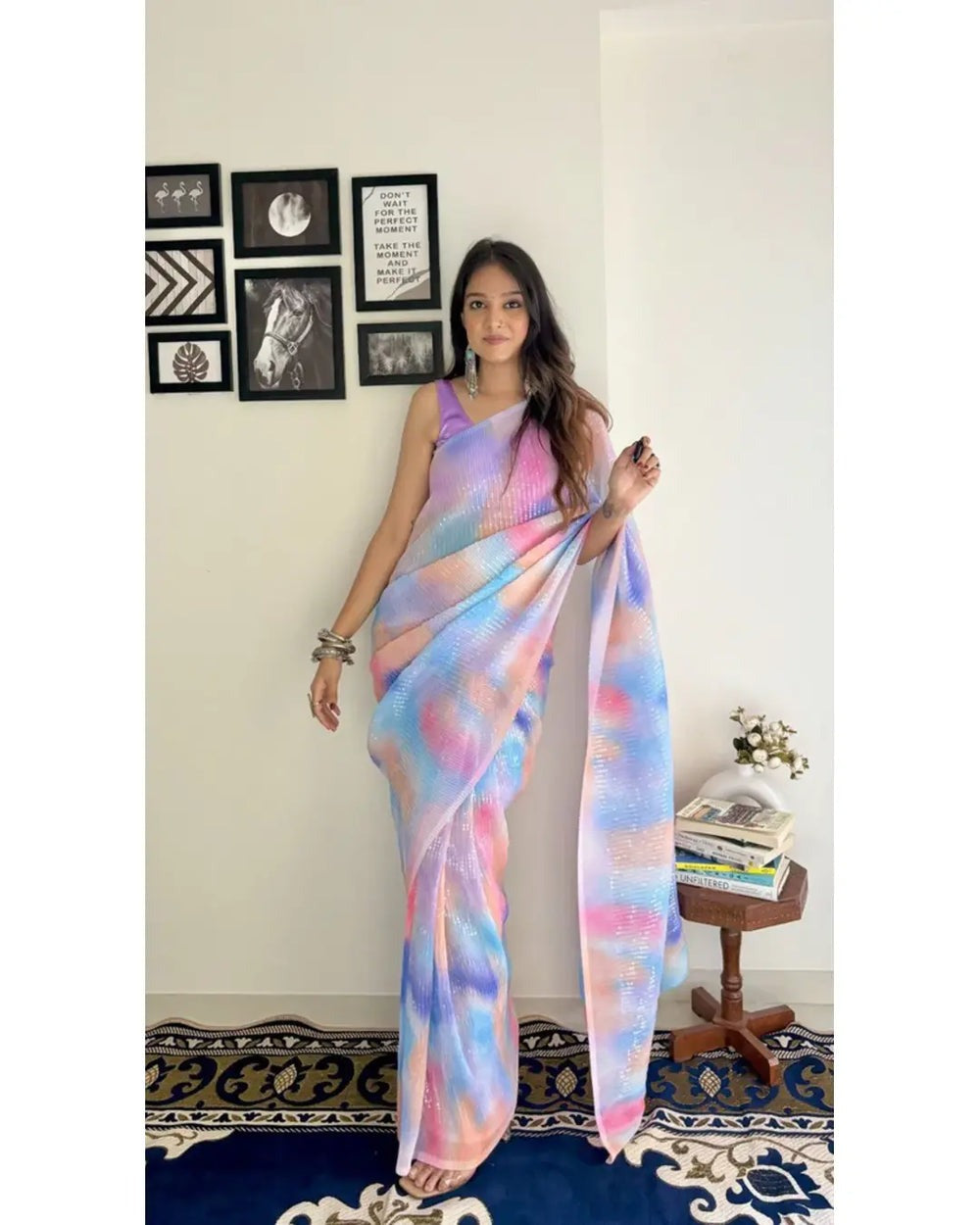 BEAUTIFUL CRUSH SEQUENCE SAREE IS THE PERFECT ADDITION TO YOUR WARDROBE