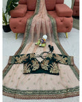 DESIGNER LOOK THREAD & SEQUENCE WORK SAREE WITH BLOUSE