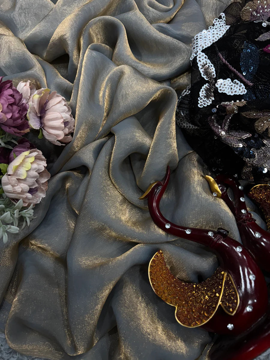 EXCLUSIVE DESIGNER LOOK COLOR SAREE WITH BLOUSE